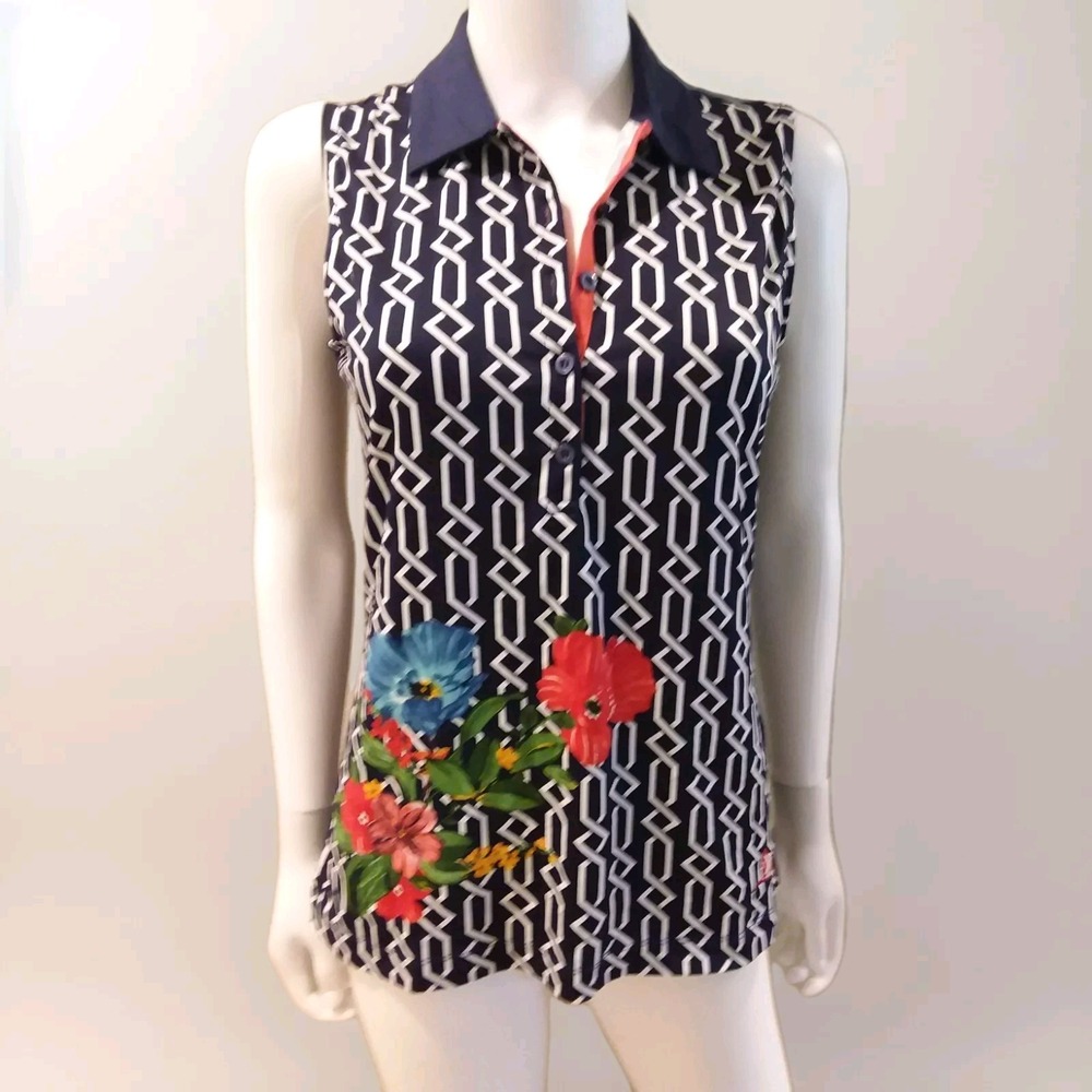 EP PRO TOUR TECH Short Sleeved Activewear Black Top Size Small Petite